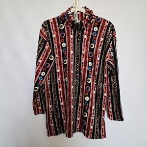 DON COLLECTION TURTLENECK SHIRT RETRO MULTI COLOR UNISEX (L)